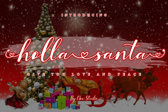 Holla Santa: A Romantic Script Typeface for Campaigns