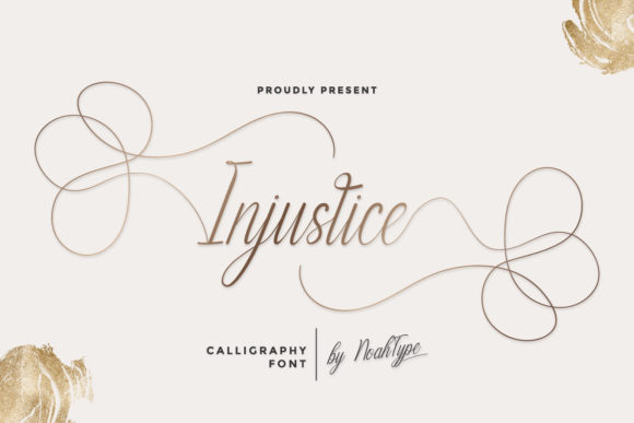 Injustice: A Delicate Script Font for Editorial Elegance