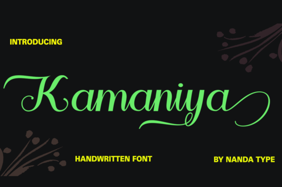 Kamaniya: A Modern Script Font for Editorial Design