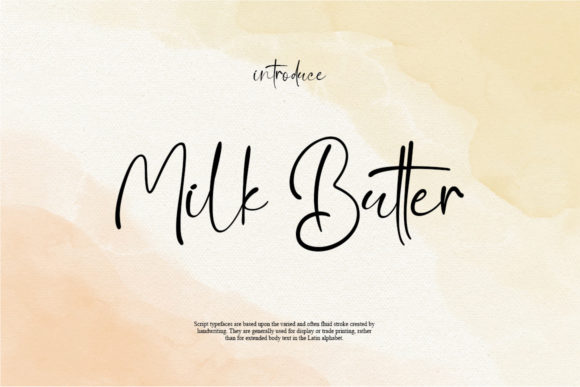 Milk Butter: A Handwritten Font for Your Brand