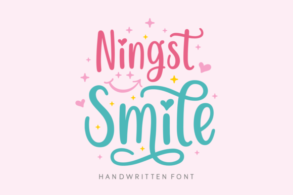 Ningst Smile: A Whimsical Handwritten Font for Makers