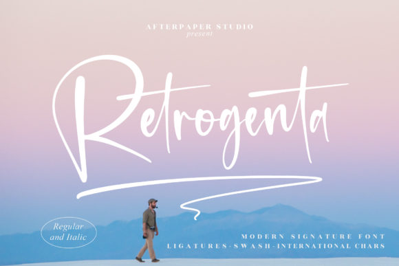 Retrogenta: A Stylish Script Font for Your Brand