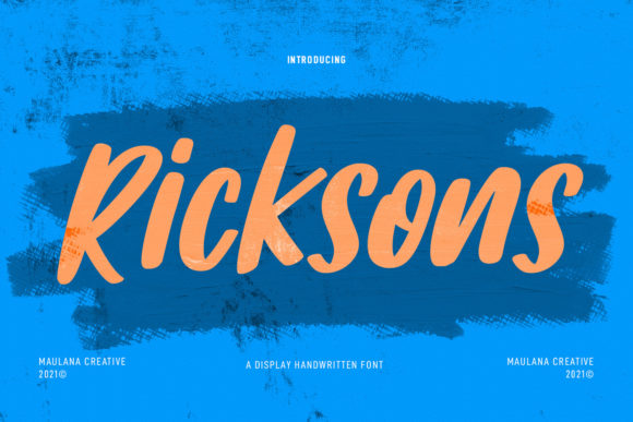 Ricksons: A Handwritten Font for Makers