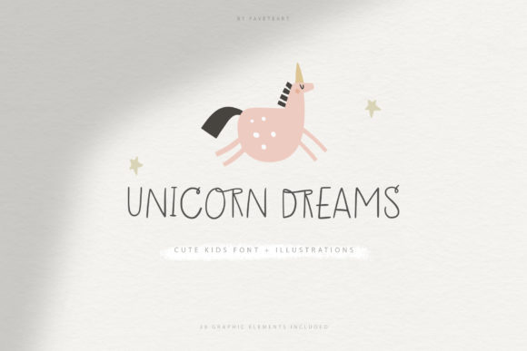 Unicorn Dreams: A Charming Handwritten Font for Crafters